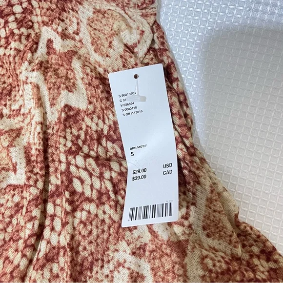 Urban Outfitters Cropped Snake Print Spaghetti Strap Top - Picture 2 of 6